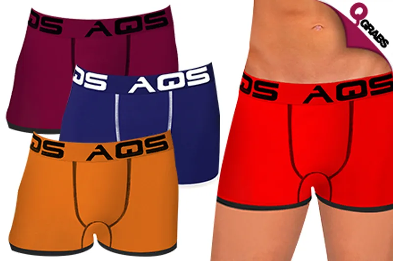 For QR79 Stock Up on the Necessities with Packs of Three AQS Men’s Boxers! (QR182 Value)